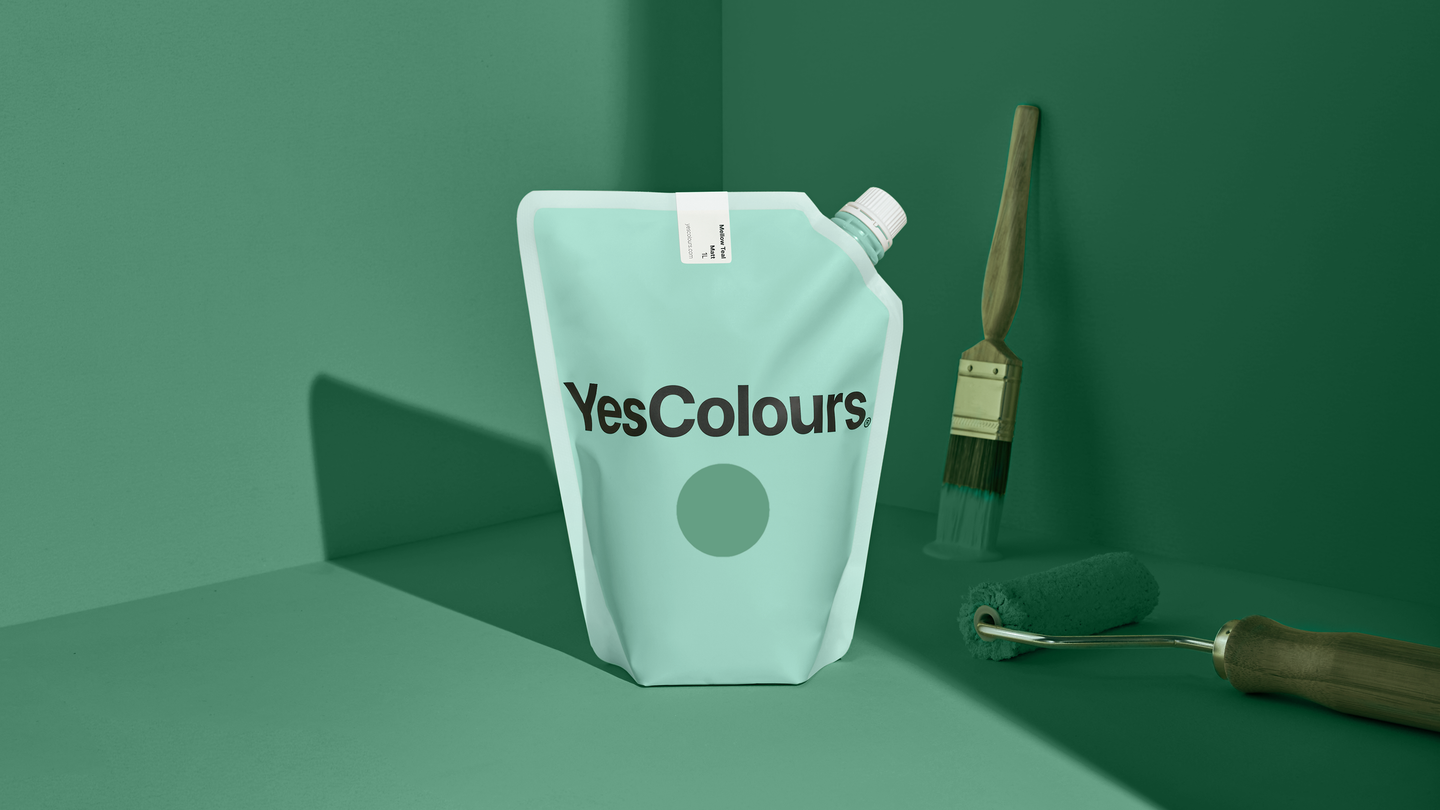 YesColours premium Mellow Teal matt emulsion paint Dulux paint, Coat Paint, Lick Paint