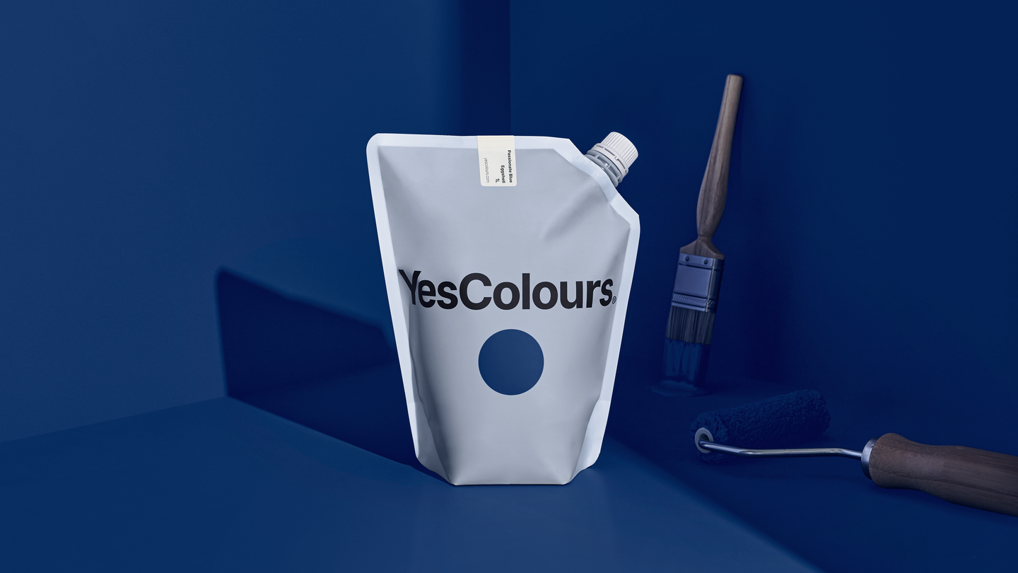 YesColours premium Passionate Blue eggshell paint Dulux paint, Coat Paint, Lick Paint
