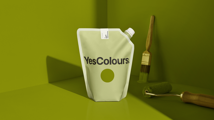 YesColours premium Passionate Olive Green eggshell paint