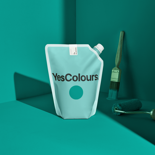 YesColours premium Passionate Teal matt emulsion paint