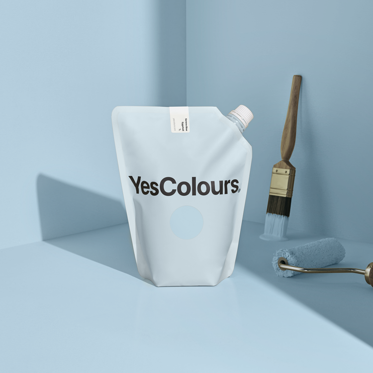 YesColours premium Serene Blue eggshell paint