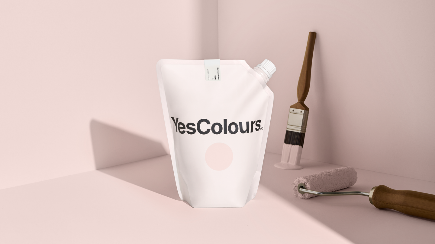YesColours premium Serene Peach matt emulsion paint