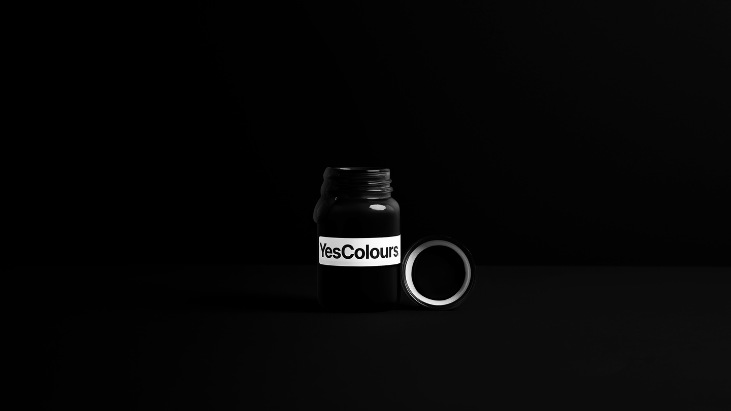 YesColours premium Electric Black paint sample (60ml)