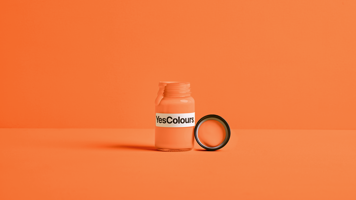 YesColours premium Electric Orange paint sample (60ml)