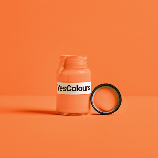 YesColours premium Electric Orange paint sample (60ml) pre-order Dulux paint, Coat Paint, Lick Paint