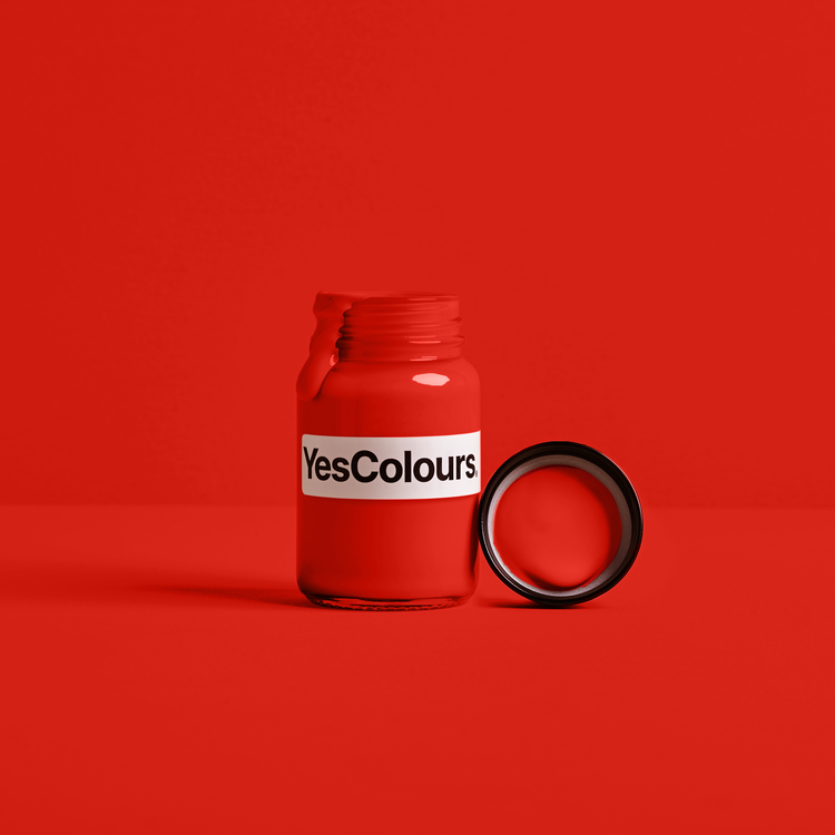 YesColours premium Electric Red paint sample (60ml)