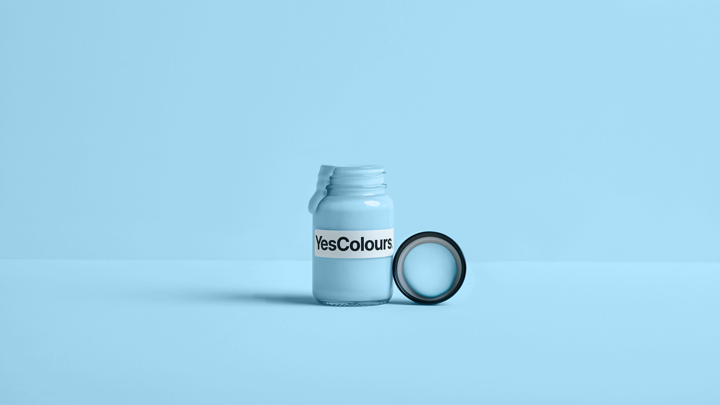 YesColours premium Friendly Blue paint sample (60ml)