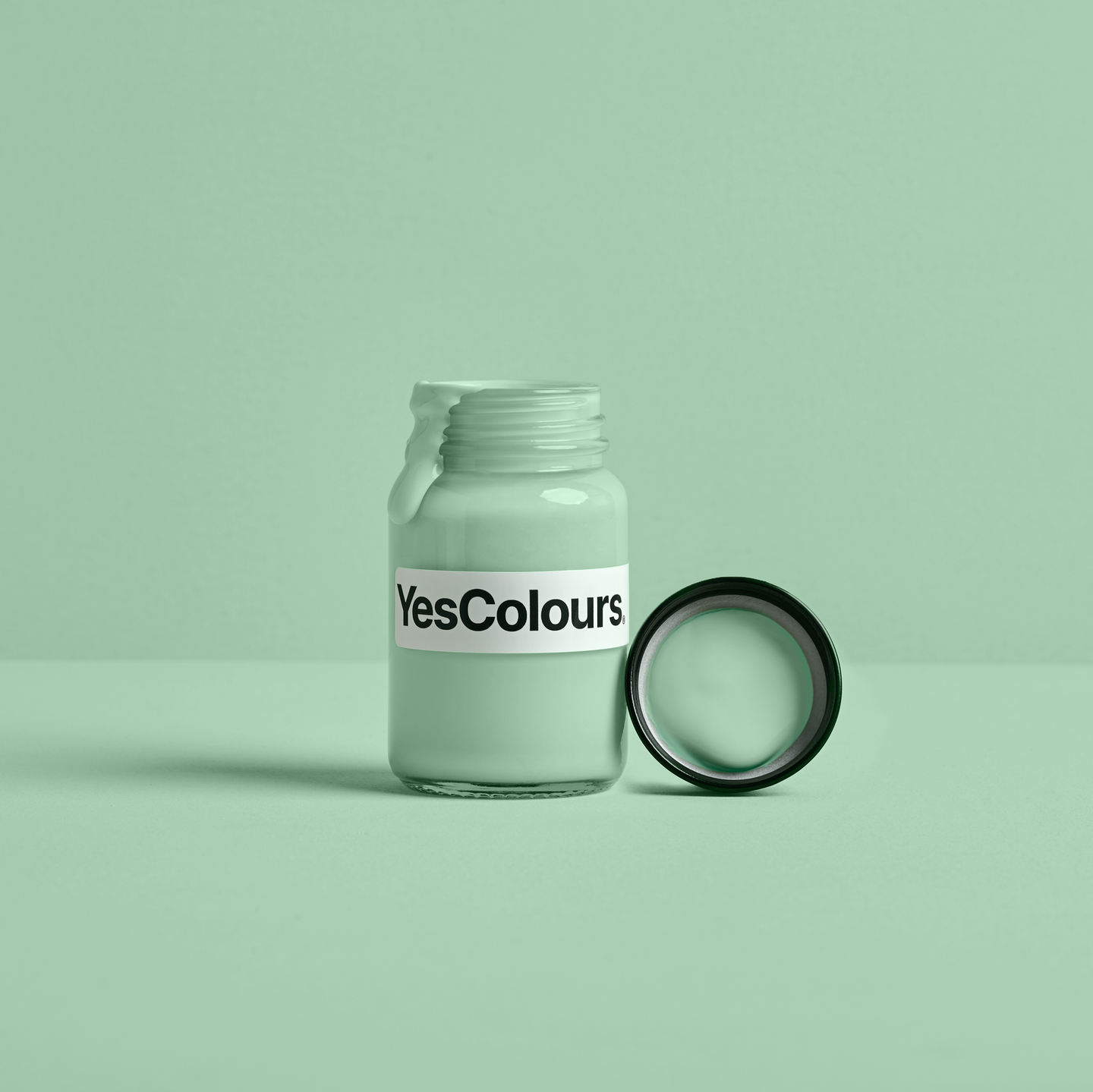 YesColours premium Calming Green paint sample (60ml)