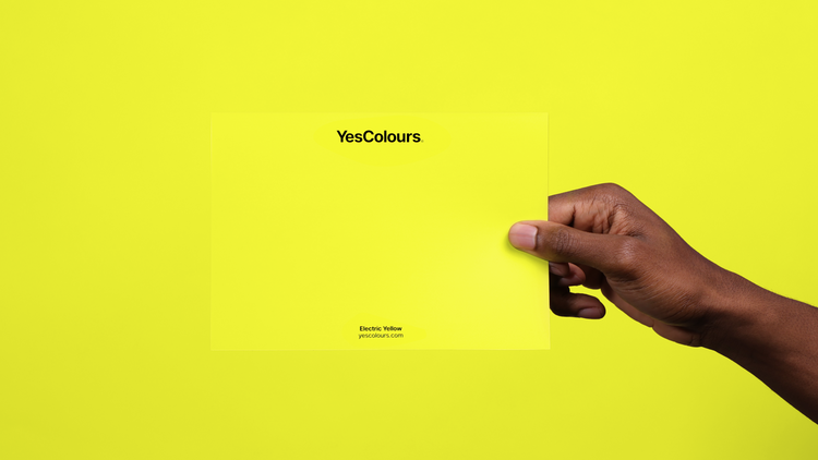 YesColours premium Electric Yellow paint swatch Dulux paint Lick paint, Coat Paint