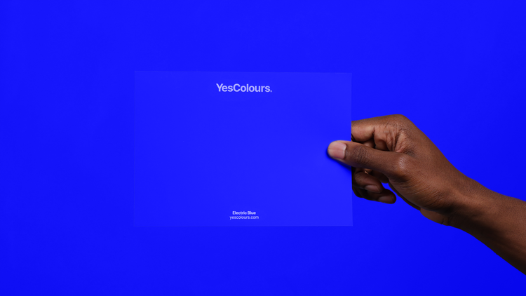 YesColours premium Electric Blue paint swatch
